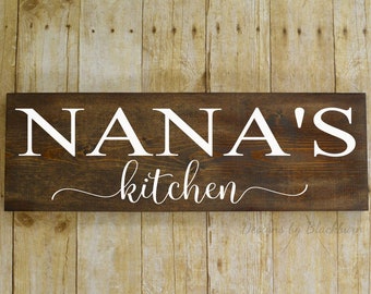 Kitchen Wall Decor, Painted Grandma, Nana, Mom, Farmhouse Decor, Rustic Wood Sign, Pantry, Personalized Gift for Her, Mother's Day