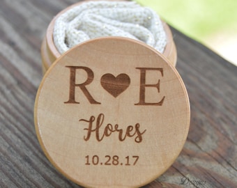 Keepsake Ring Box for Wedding Ceremony - Personalized - Ring Bearer Pillow Alternative - Ring Storage