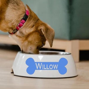 Personalized Vinyl Decal for Dog Bowl or Pet Food Storage