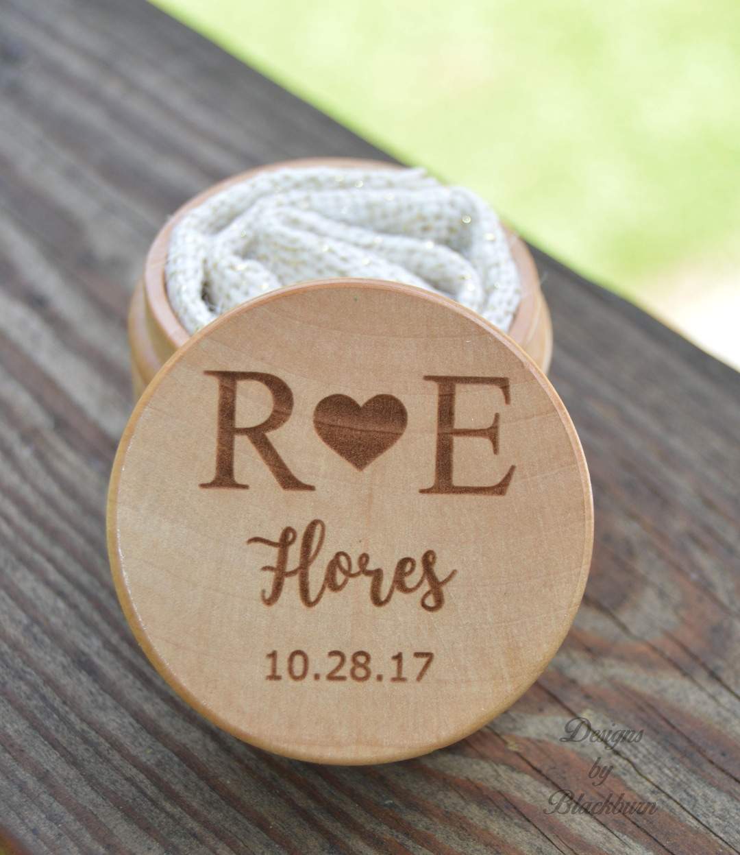 Keepsake Ring Box for Wedding Ceremony Personalized Ring Etsy