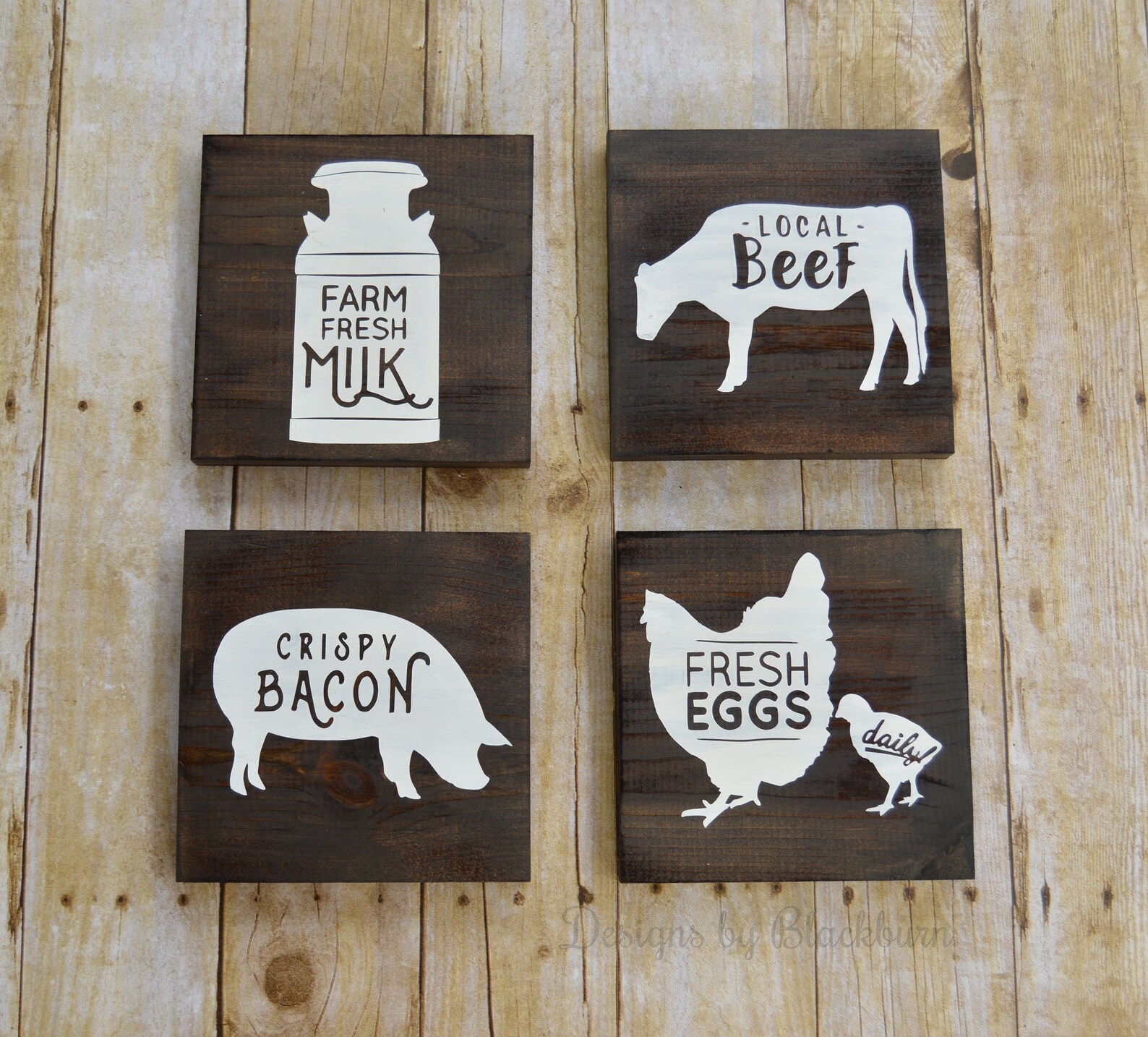Kitchen Wall Decor / Farm Animal Signs / Farmhouse Decor / Etsy