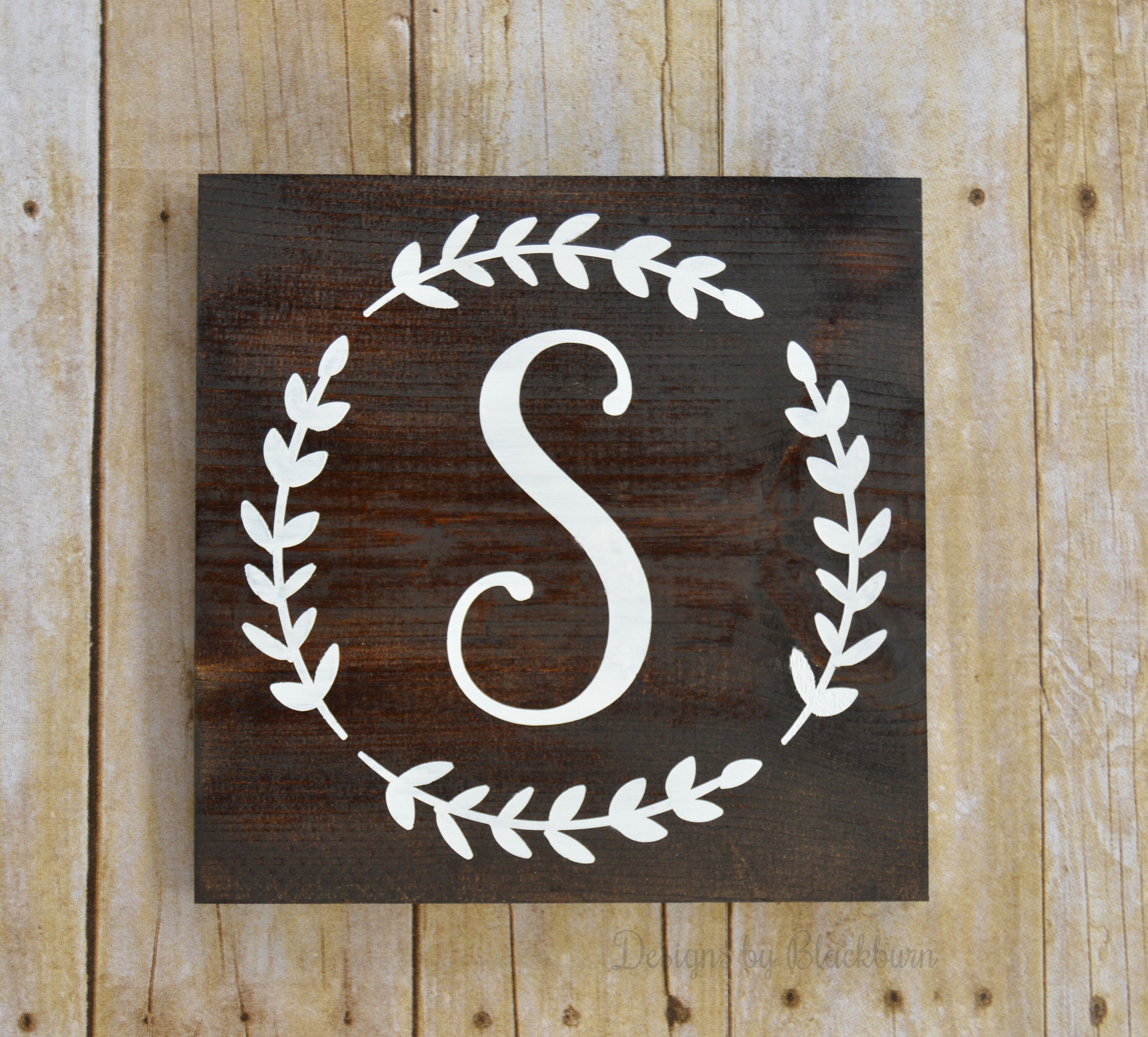 Initial Letter Sign Last Name Initial Wall Decor Rustic Etsy