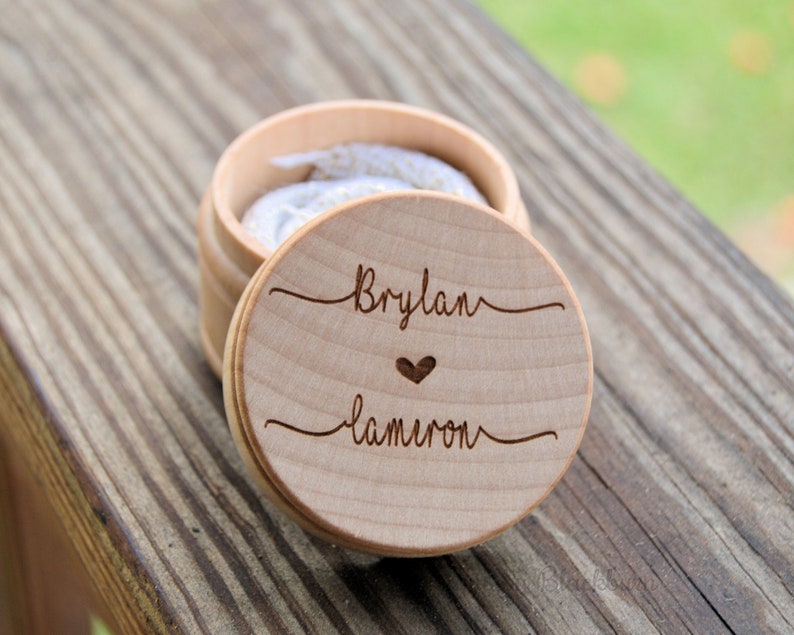 Custom Wedding Ring Box With Names / Proposal Box / Promise Etsy