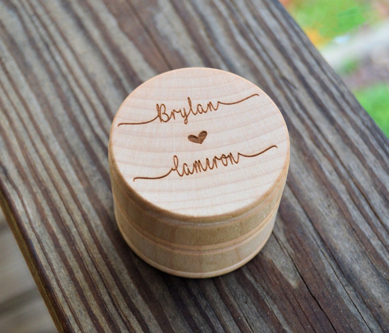 Custom Wedding Ring Box With Names / Proposal Box / Promise Etsy