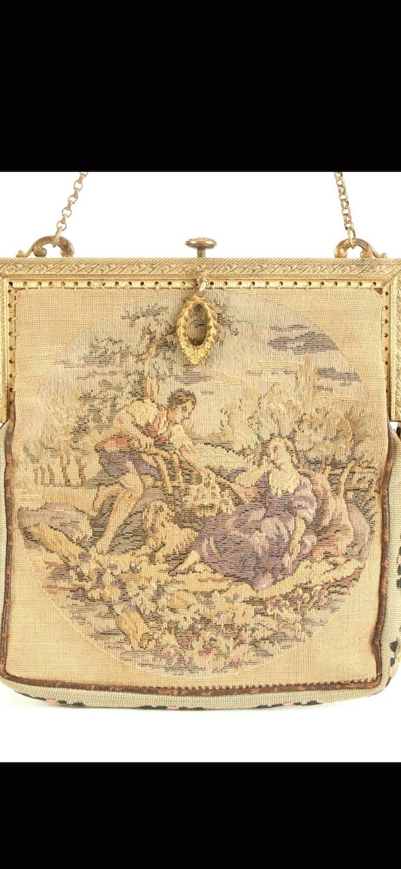 Scenic Petit Point with Embroidered Edge framed ev