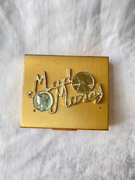 Vintage Compact Coin Case, Money Clip, Mad Men, 19