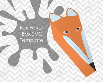 Fox Favor Box, Woodland Favor Box, Favor Box Template, Fox Box, Woodland Animals Box, Favor Box SVG, Forest Animals SVG, Fox SVG