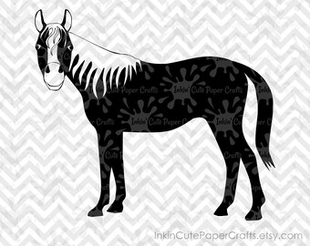 Horse Silhouette SVG, Horse SVG, Horse SVG Cutting File, Horse Clipart, Horse Clip Art, Horse Cutting File, Show Horse svg, Farm Animal svg