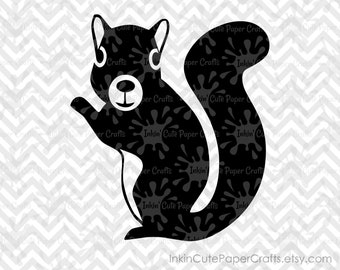 Squirrel SVG, Squirrel Clipart, SVG Squirrel, Squirrel Clip Art, Squirrel Silhouette, Woodland Animals SVG, Woodland svg File, svg Woodland