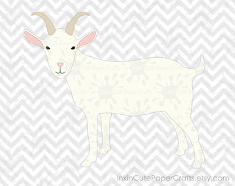 Goat SVG, Goat Cut File, Goat Clipart, Goat SVG File, Goat Clip Art, Farm Animal SVG, Farm Animal Clipart, Barnyard Animal svg, svg Goat