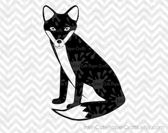 Fox Silhouette SVG, Fox Clipart, Fox SVG Cut File, SVG Fox, Woodland Fox svg, Fox Cut File, Woodland Animals svg, Woodland Animal Clipart