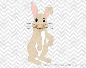 Rabbit SVG File, Bunny SVG, Bunny Rabbit SVG, Easter Svg, Easter Bunny Svg, Easter Rabbit Svg, Easter Clipart, Woodland Animals Svg