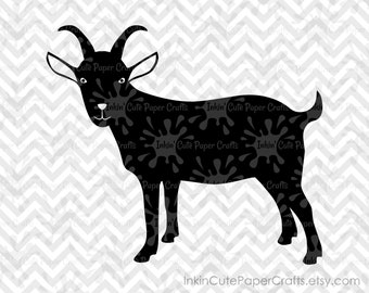 Goat Silhouette SVG, Goat SVG File, Goat Clipart, Goat Clip Art, SVG Goat, Goat Cut File, Farm Animal svg, Show Goat svg, Farm svg Files