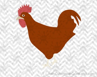 Rooster SVG File, Rooster Clipart, Rooster Clip Art, SVG Rooster, Farm Animal SVG, Farm Animal Clipart, Chicken svg, Chicken Clipart