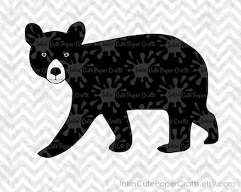 Black Bear SVG, Black Bear Clipart, Woodland SVG, Black Bear Clip Art, Woodland Animals Clipart, Forest Animals Clipart, Woodland Clipart