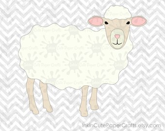 Sheep SVG file, Sheep Clipart, Sheep cut file, Show Sheep SVG, Farm Animal Clipart, Farm Animal SVG, Barnyard Animal svg, Sheep Silhouette