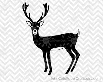 Buck Silhouette SVG, Buck Clipart, Buck SVG, Deer SVG, Deer Clipart, Deer Clip Art, Woodland Animal svg, Deer Cut File, Woodland Clipart