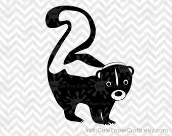 Skunk SVG, Skunk Clipart, Skunk Clip Art, Skunk Cut File, Woodland Animals SVG, Forest Animals svg, Woodland Animal Clipart, Woodland SVG
