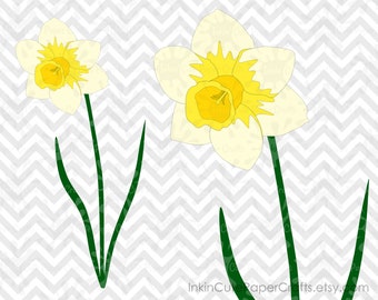 Daffodil SVG, Daffodil Clipart, Flower SVG, Flower Clipart, Flower Clip Art, Spring Flower SVG, Spring Flower Clipart, Spring Cut File