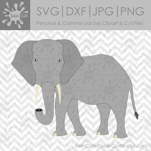 Elephant SVG File, Elephant Clipart, Elephant cut file, SVG Elephant, Safari Animals SVG, Safari Animal Clipart, Zoo svg, svg Safari Animal