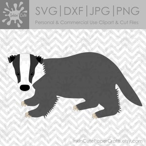 Badger SVG, Badger Clipart, Woodland Animal SVG, Woodland Animals Clipart, Woodland Animals Clip Art, Forest Animals SVG, Woodland Svg