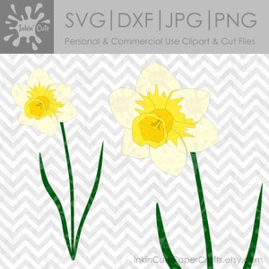 Daffodil SVG, Daffodil Clipart, Flower SVG, Flower Clipart, Flower Clip Art, Spring Flower SVG, Spring Flower Clipart, Spring Cut File