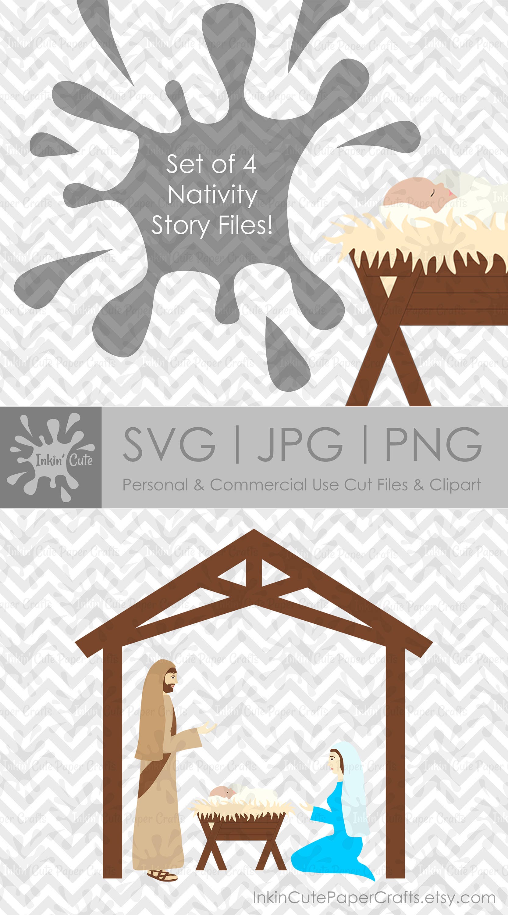 Download Nativity Svg Bible Clipart Nativity Scene Svg File Manger Etsy