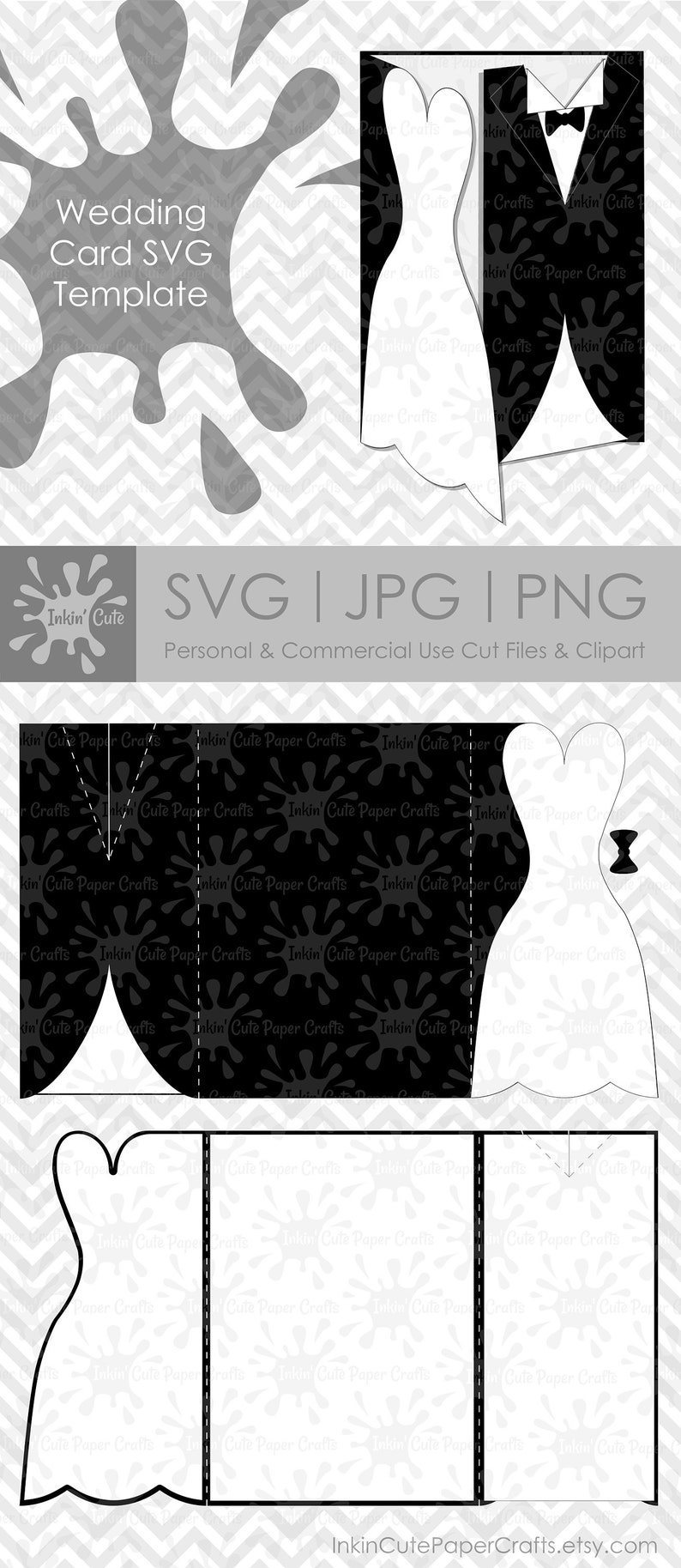 Wedding Card SVG, Wedding SVG Invitation, Engagement Card SVG, Anniversary Card svg, Wedding Invitation svg, svg Wedding Card, Tuxedo svg image 2