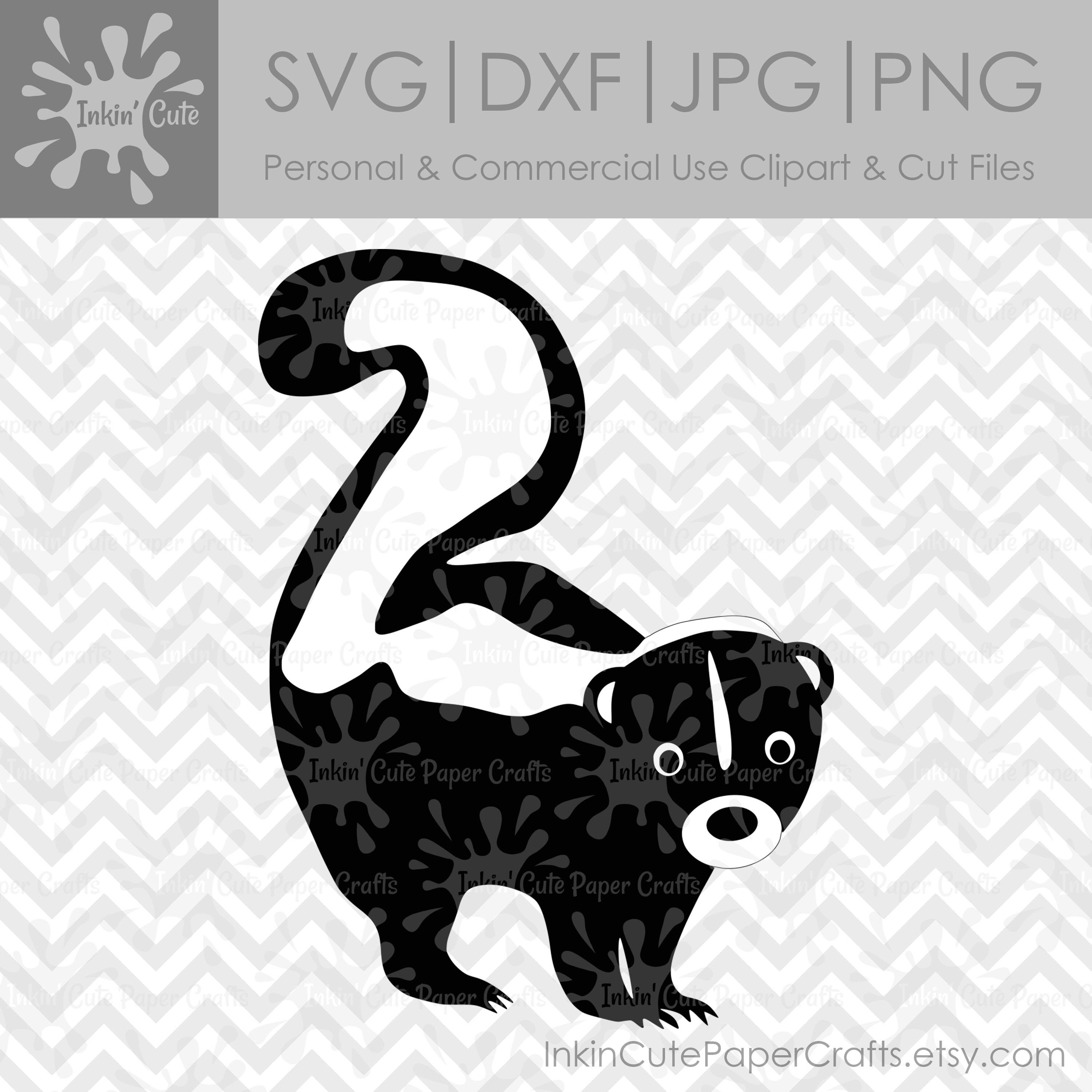 Download Skunk SVG Skunk Clipart Woodland Animal Clipart Woodland | Etsy