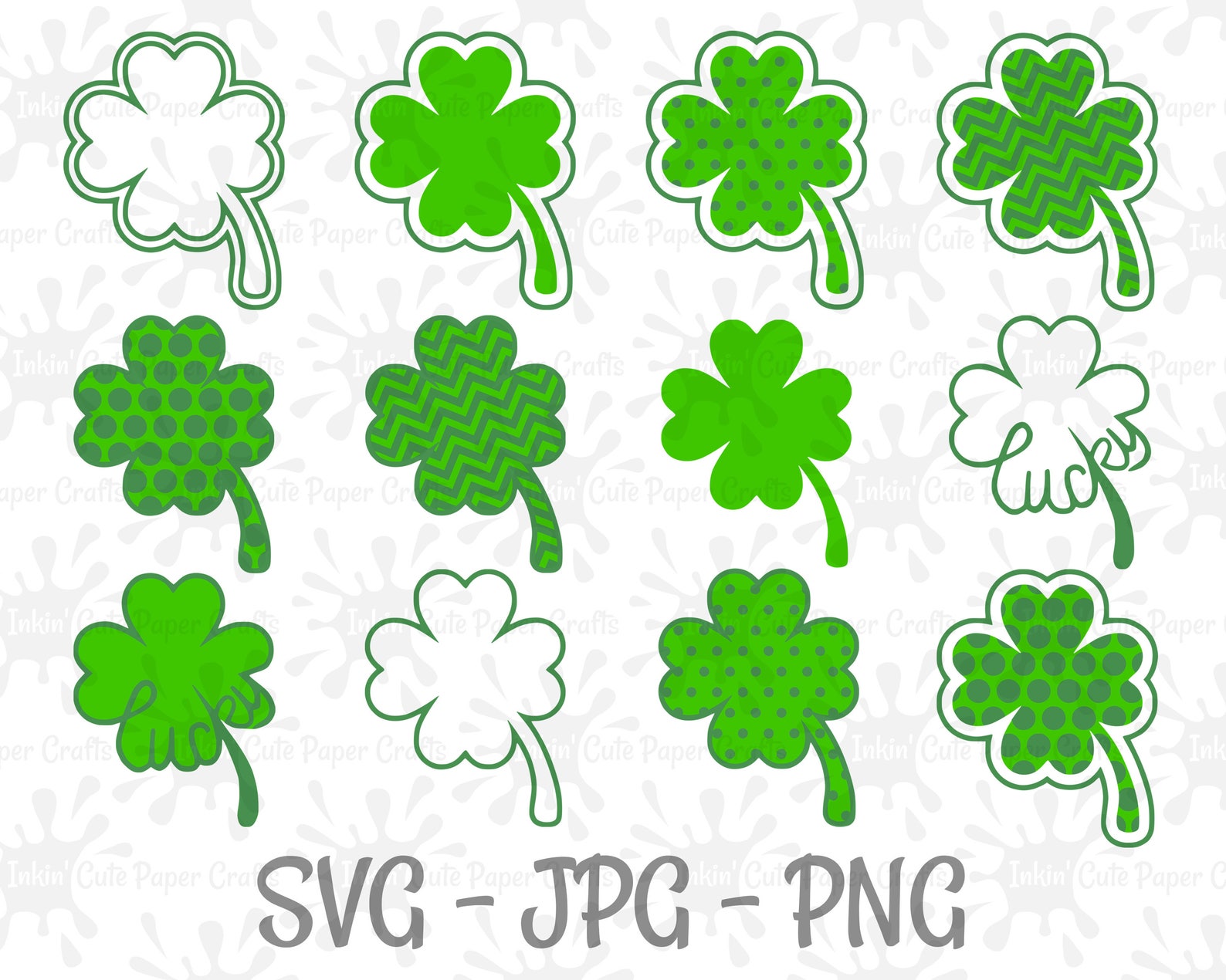 4 Leaf Clover Svg 4 Leaf Clover Clipart St Patricks Day Svg St