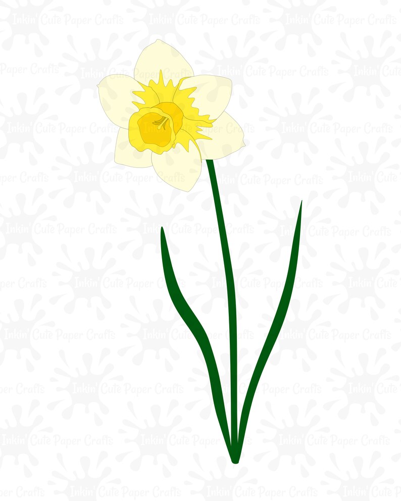 Daffodil SVG Daffodil Clipart Flower SVG Flower Clipart - Etsy