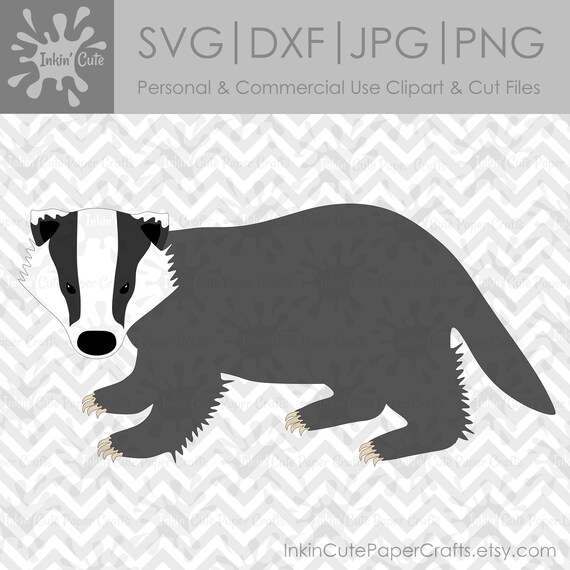 Download Badger Svg Badger Clipart Woodland Animal Svg Woodland Etsy PSD Mockup Templates