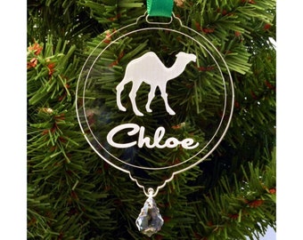 Camel Christmas Ornament, Personalized Ornament, Stocking Stuffer, Gifts under 20