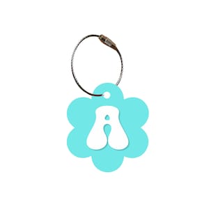 Retro Daisy Bag Tag, Diaper Bag Tag, Groovy Font, Personalized Tag, Personalized Keychain, Backpack Tag for Kids, Beach Bag Tag, Easter Gift