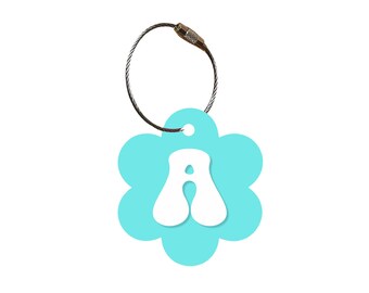 Retro Daisy Personalized Bag Tag, Kids Backpack Keychain, Graduation Gift