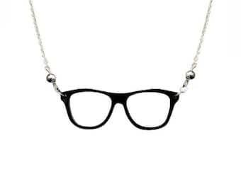 Nerd Eyeglasses Necklace: Acrylic Glasses, Book Lover Gift, Graduation Gift