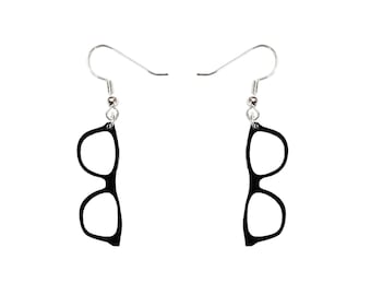 Nerd Eyeglasses Earrings, Geek Chic, Optometrist Gift, Graduation Gift