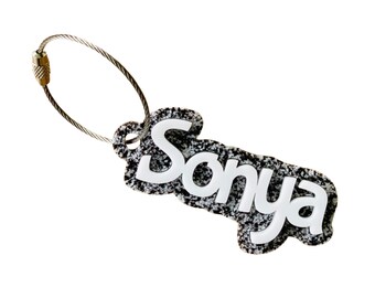Personalized Acrylic Bag Tag: 3D Keychain, Graduation Gift