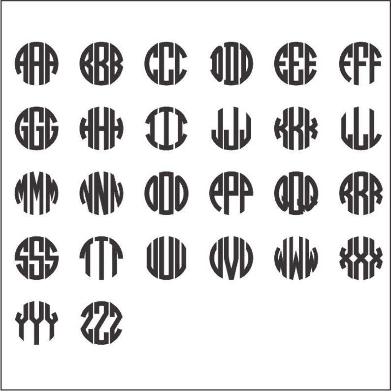 Circle Monogram Acrylic Necklace Large 1.75 Inch Circle | Etsy