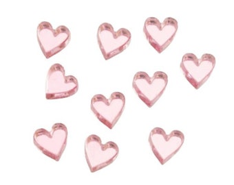 Laser Cut Acrylic Heart Charms: Tiny Floating Locket Embellishments, Graduation Gift