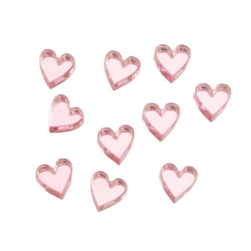 Laser Cut Acrylic Heart Charms: Tiny Floating Locket Embellishments, Graduation Gift