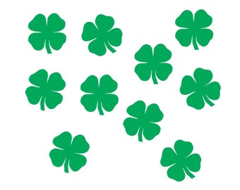 Shamrock Charms, Tiny Laser Cut Acrylic Charms for St. Patrick's Day, Scrapbooking, Crafts, 78 Colors