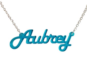 LARGE Retro Name Necklace, Custom Name Necklace, Mother's Day Gift, Gifts under 25