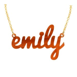 Large Name Necklace, Script Necklace, Custom Name Necklace, Nameplate Necklace, Graduation Gift
