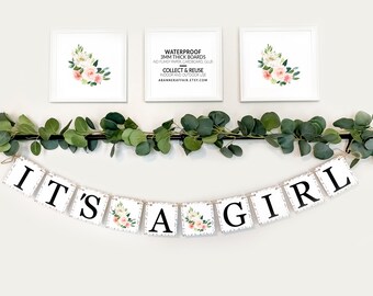 20-Piece Baby Shower Decorations Set - It's A Girl Signs, Party Decor Kit, Baby Girl Theme