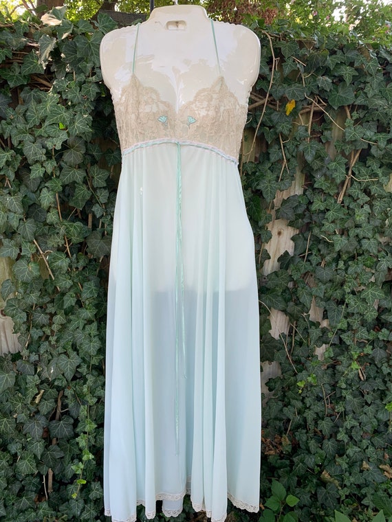 Something blue 1960s two-piece Peignoir by Lucie … - image 5