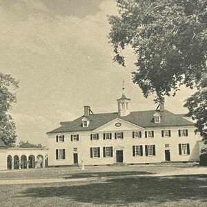 Carte postale vintage Maison de George Washington, Washington's Mansion, Mount Vernon, Virginie