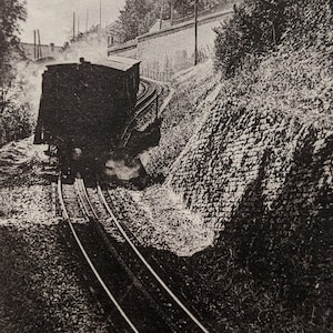 Rack Railway, Cog-Wheel Railway, Langres, France Antique Railroad Postcard