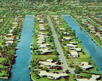 Island Homes in the Venice of America, Ft. Lauderdale, Florida, Vintage Postcard