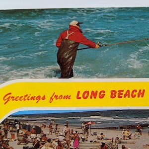 Salutations de Long Beach Peninsula, Washington vintage Postcard